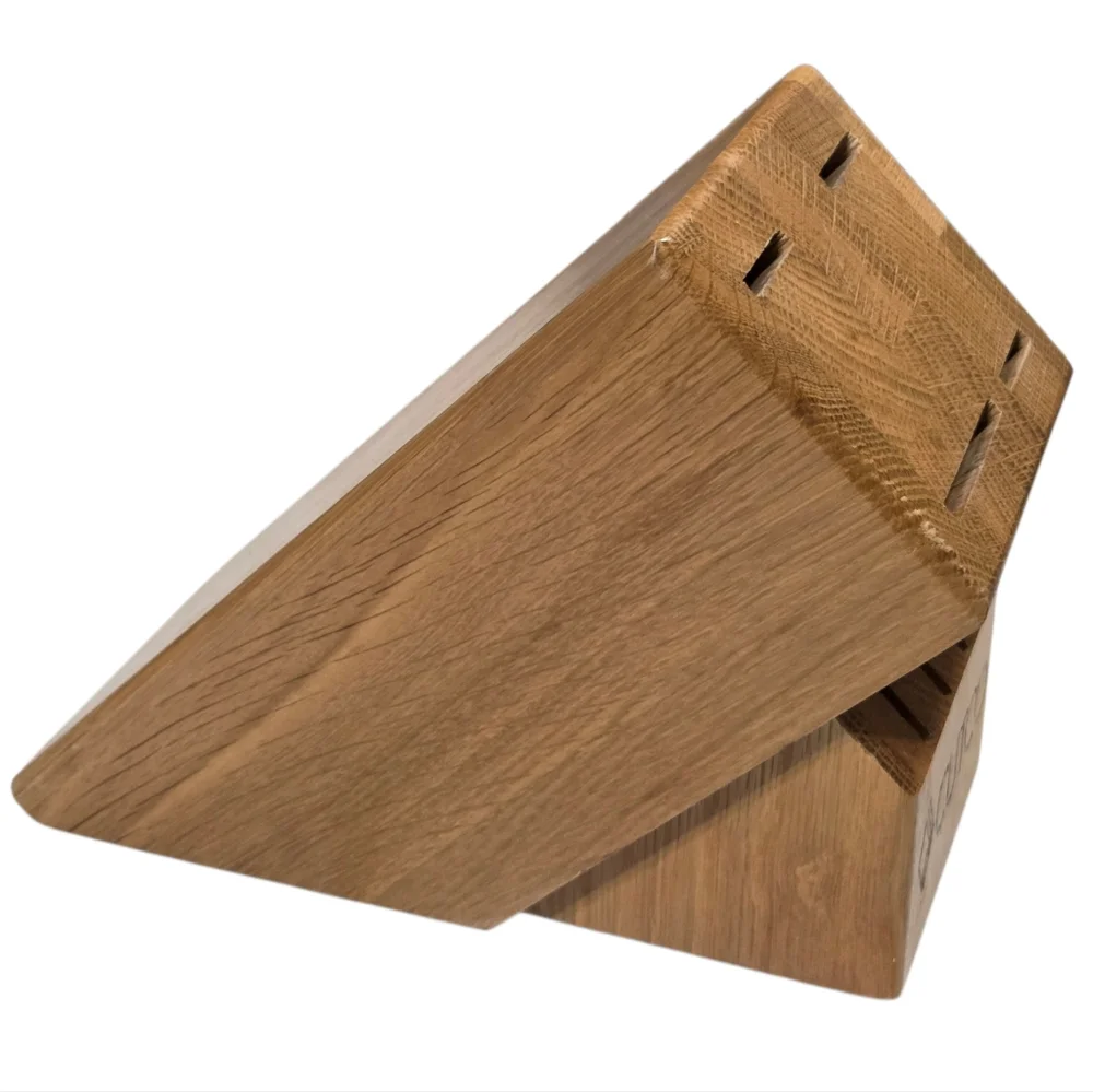 Cutco Wooden Knife Block 8 Slot USA Wood Kitcken Oak Storage Organization Holder